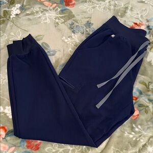 Navy Jogger Pants with Drawstring